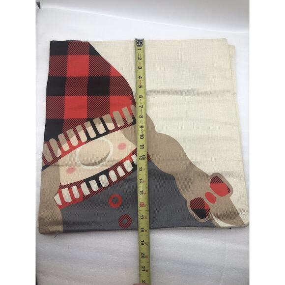 Christmas throw pillow cases Party Red Elk Snowman, Reindeer Head set of 4 New - Picture 8 of 8